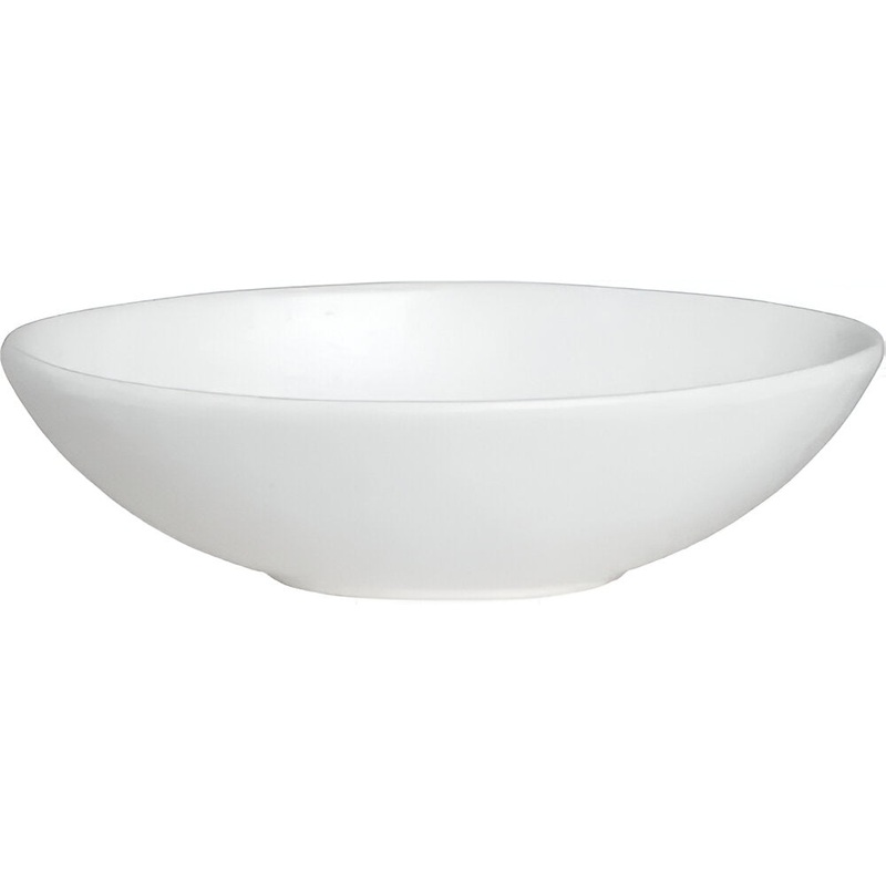 Bugambilia - Mod 57.486 Oz White Medium Oval Bowl With Smooth Finish With Glossy Smooth Finish - BOD03-MOD-WW