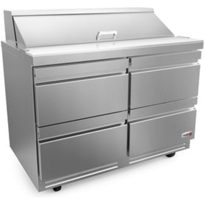 Fagor - 115V, 12 cu. ft. Refrigerated Salad/Sandwich Prep Table With Four Drawer - FST-48-12-D4-N