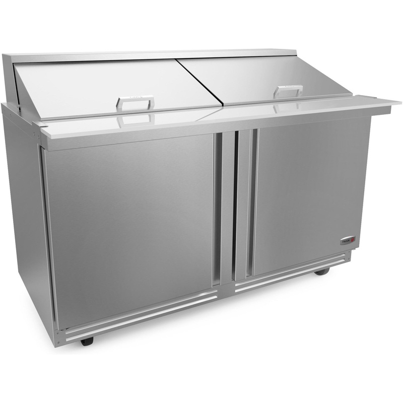 Fagor - FMT Series 115V, 60" Double Door Mega Top Refrigerated Salad/Sandwich  Prep Table - FMT-60-24-N