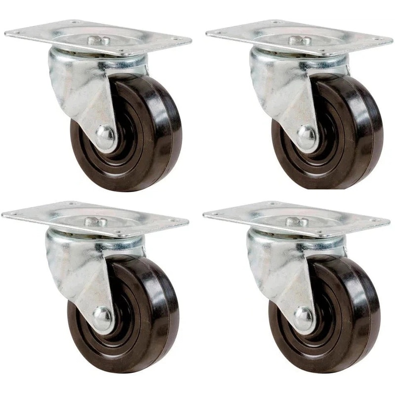 IKON - 5" Non-Adjustable Swivel, (2) Braked Fryer Casters, Set Of 4 - 119-0031