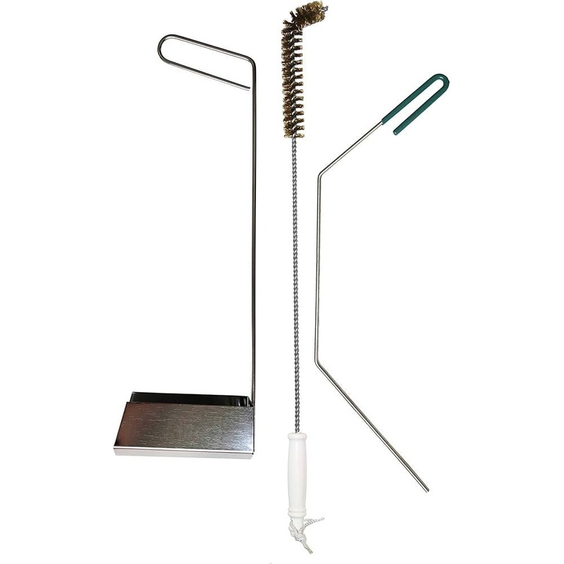 IKON - Fryer Cleaning Tool Set, Push Out Rod, Debris Scoop, Brush - 119-0032