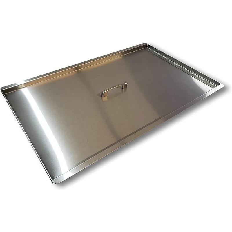 IKON - Stainless Steel 3 & 4 Tube Fryer Tank Cover For IGF-35/50 and IGF-40/50 - 119-0027