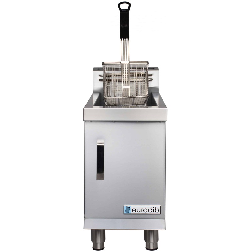 Eurodib - 15 lbs Twin Basket and Single Pot Natural Gas Fryer - T CF15