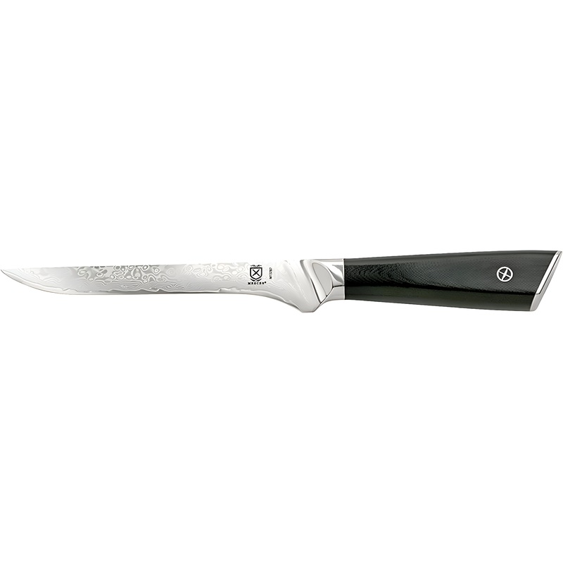 Mercer - Damascus Style 6" Super Steel Boning Knife with Black G10 Handle - M13787
