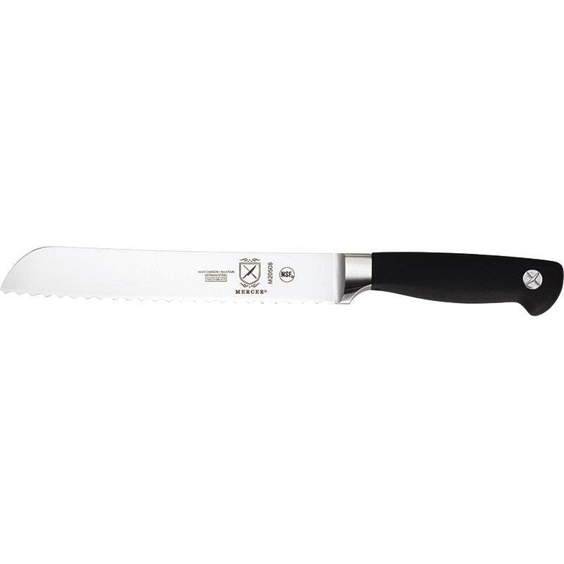 Mercer - Genesis 8" German Steel Wavy Edge Bread Knife with Black Handle - M20508