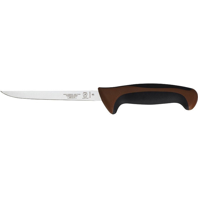 Mercer - Millennia Colors 6" Japanese Steel Narrow Boning Knife with Brown Handle - M22206BR