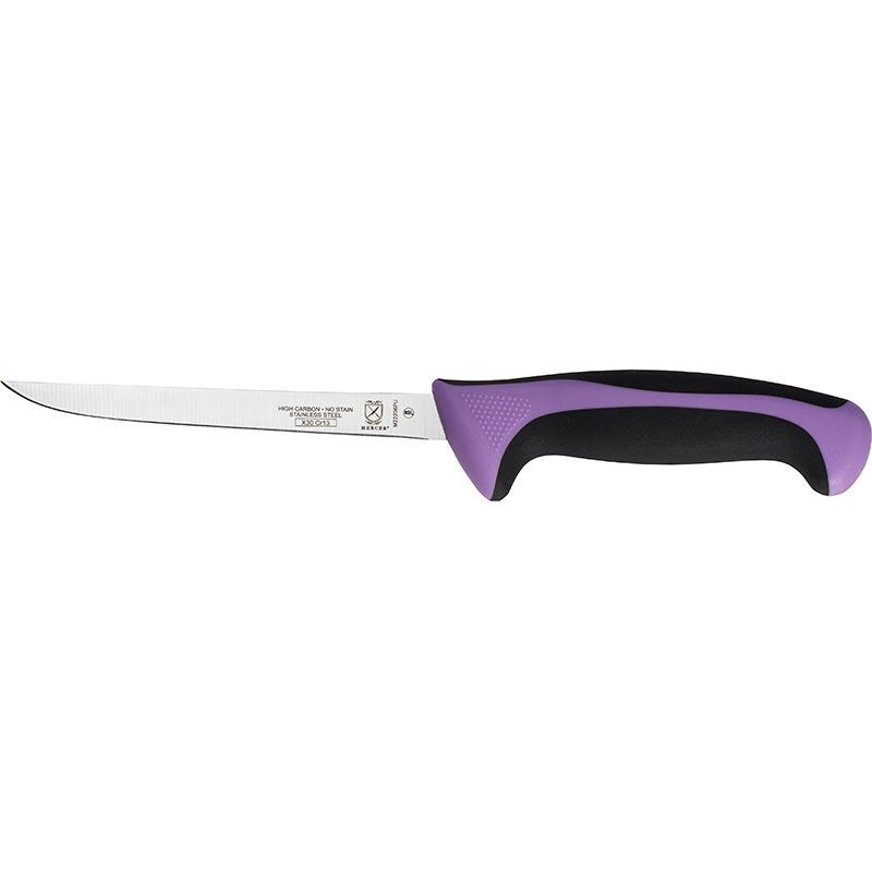 Mercer - Millennia Colors 6" Japanese Steel Narrow Boning Knife with Purple Handle - M22206PU