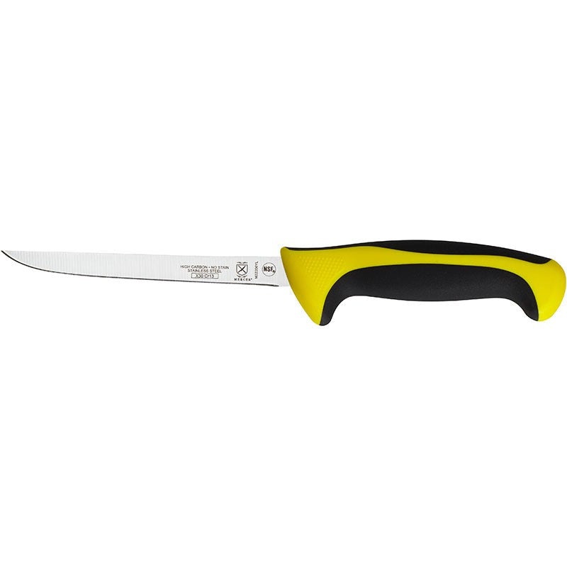 Mercer - Millennia Colors 6" Japanese Steel Narrow Boning Knife with Yellow Handle - M22206YL