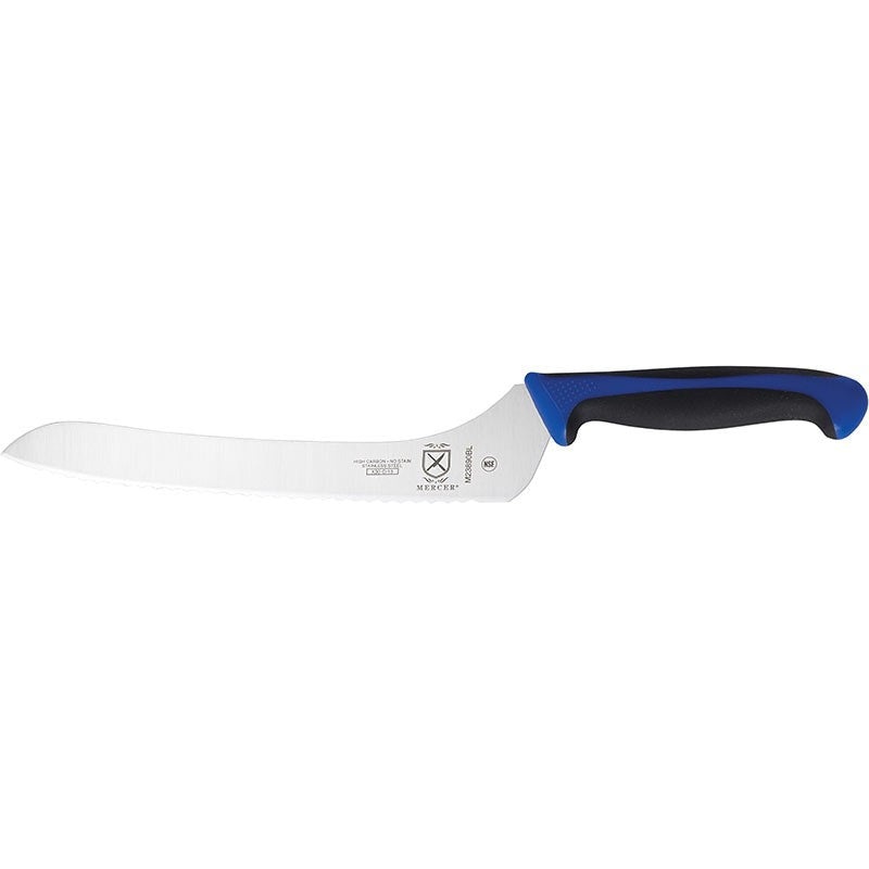 Mercer - Millennia Colors 9" Wavy Edge Offset Bread Knife with Blue Handle - M23890BL