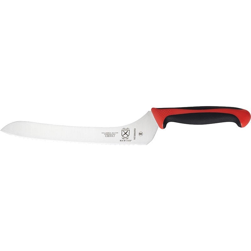 Mercer - Millennia Colors 9" Wavy Edge Offset Bread Knife with Red Handle - M23890RD