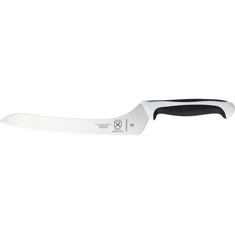 Mercer - Millennia Colors 9" Wavy Edge Offset Bread Knife with White Handle - M23890WBH
