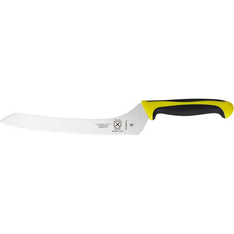 Mercer - Millennia Colors 9" Wavy Edge Offset Bread Knife with Yellow Handle - M23890YL