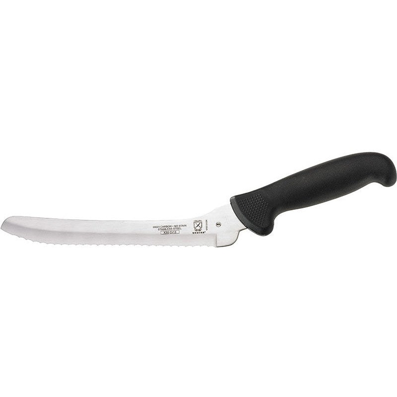 Mercer - Ultimate White - 8" Wavy Edge Offset Bread Knife with Black Handle - M18135BK