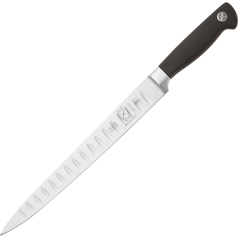 Mercer - 10" German Steel Granton Edge Carving Knife with Black Handle  M21030