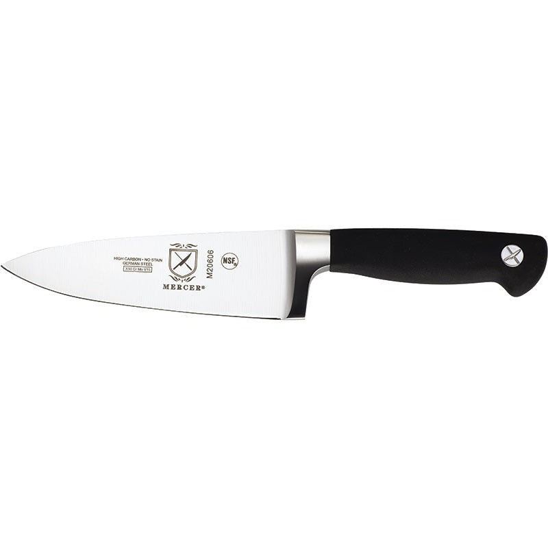 Mercer - 6" German Steel Chef's Knife with Black Handle - M20606