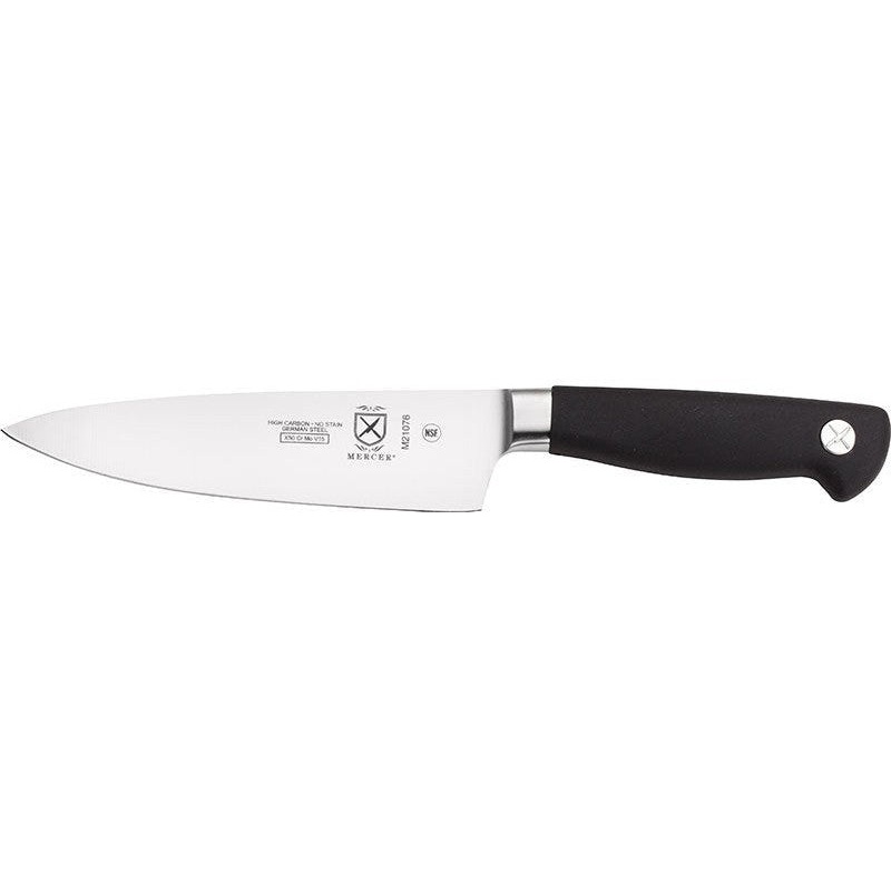 Mercer - 6" German Steel Short Bolster Chef's Knife with Black Handle - M21076