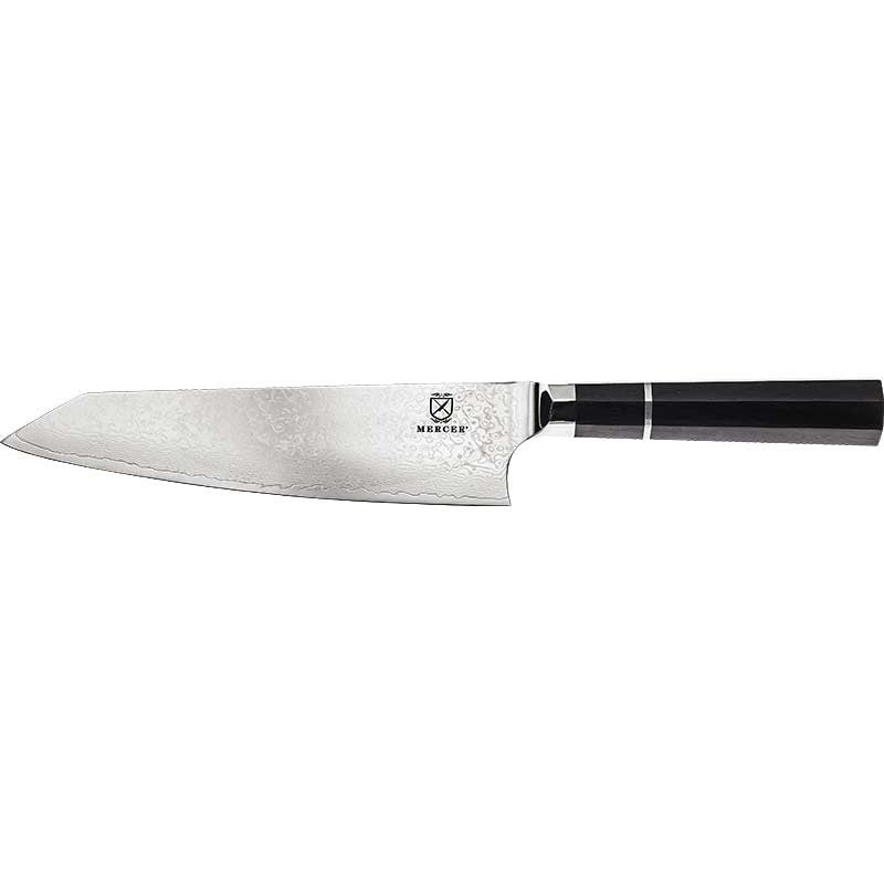 Mercer - Damascus Style - 8" Super Steel Chef's Knife with Black Handle - M13775