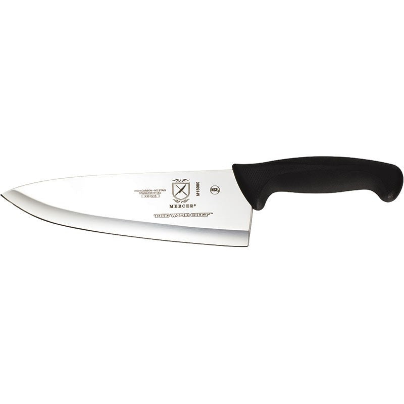 Mercer - Millennia 8" Japanese Steel Hollow Ground Wide Chef's Knife with Black Handle - M18000