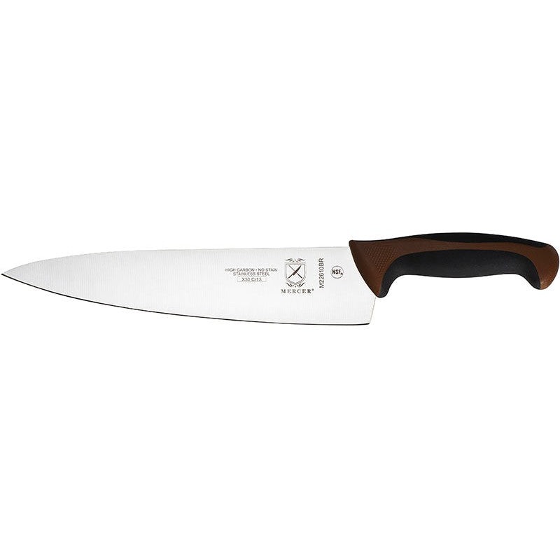 Mercer - Millennia Colors 10" Stainless Steel Chef's Knife with Brown Handle - M22610BR