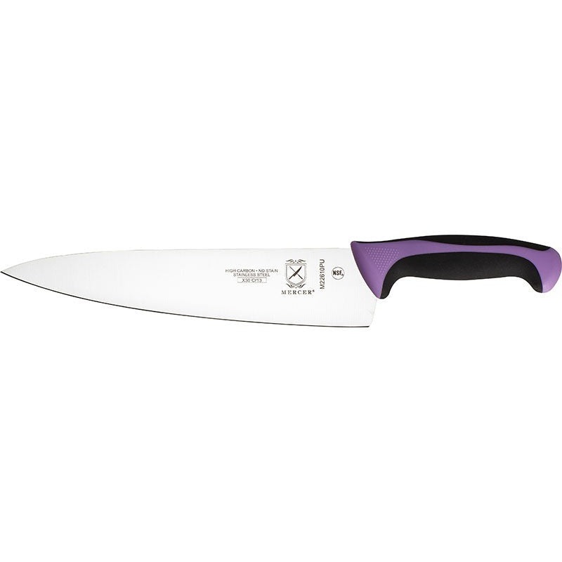 Mercer - Millennia Colors 10" Stainless Steel Chef's Knife with Purple Handle - M22610PU
