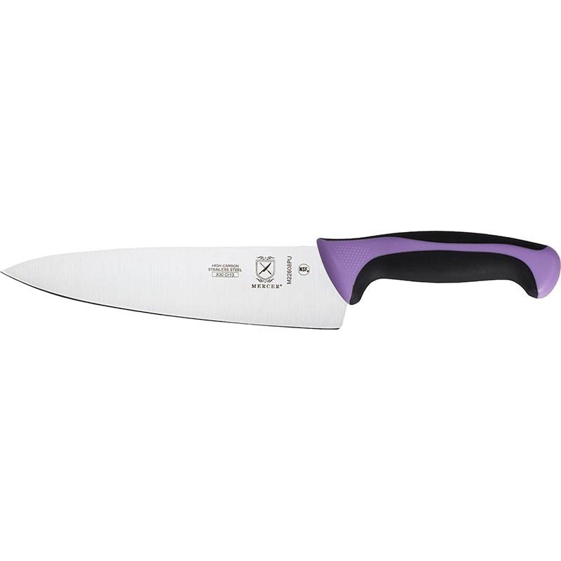 Mercer - Millennia Colors 8" Japanese Steel Chef's Knife with Purple Handle - M22608PU