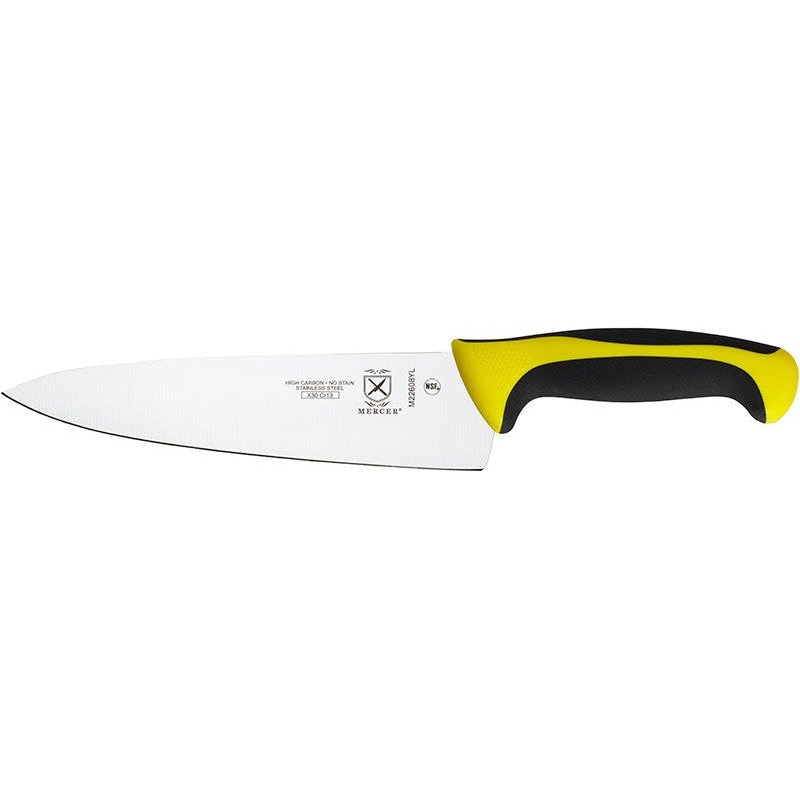 Mercer - Millennia Colors 8" Japanese Steel Chef's Knife with Yellow Handle - M22608YL