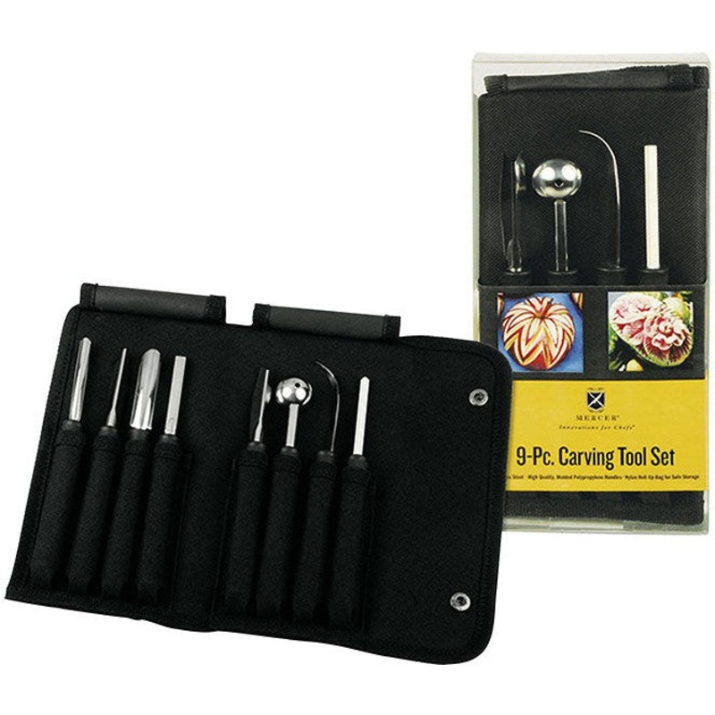 Mercer - Stainless Steel Carving Tools, Pack Of 9 - M15990