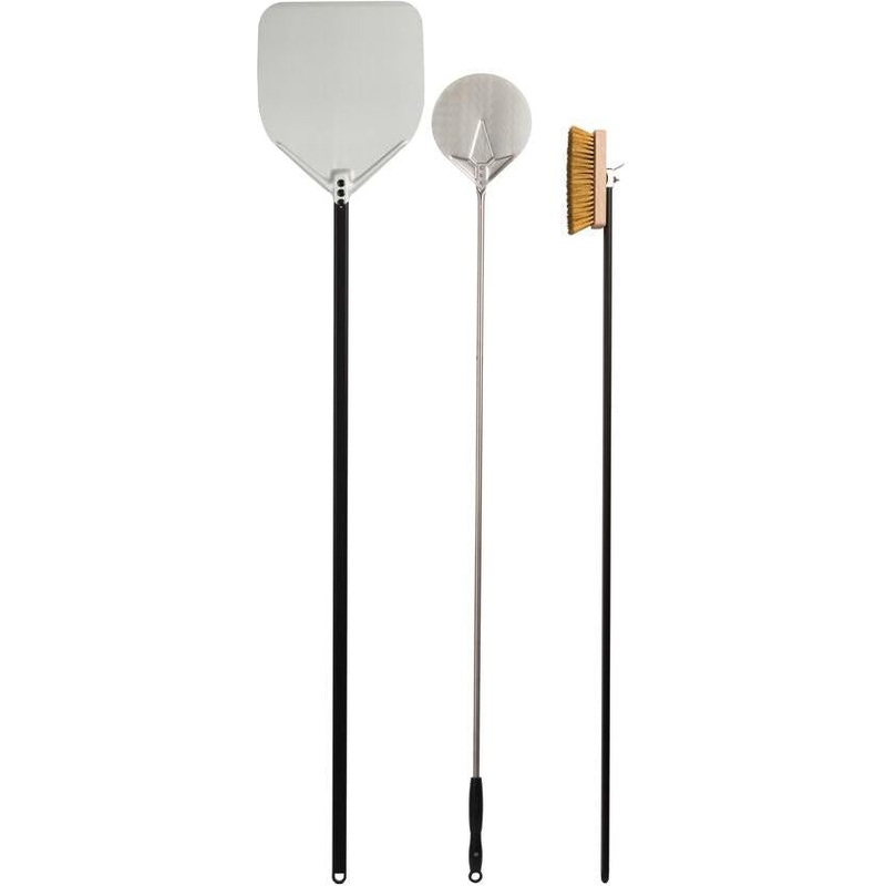 Omcan - Pizza Shovel and Brush 3 Piece Set - 48463