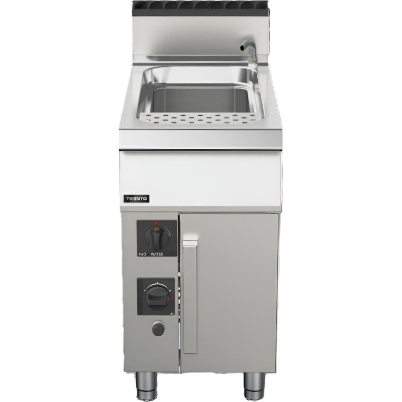 Trento - 78,000 BTU 12 Gallon Single Tank Double Burner Natural Gas Pasta Cooker - 49098