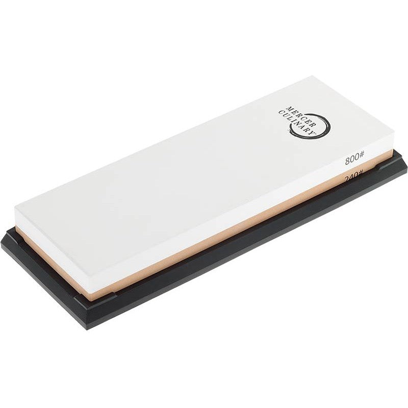 Mercer - 7.8" x 2.75" x 1" Premium-Grade Corundum White/Orange/Black Premium Restoration Stone 200/800 Grit - M15971