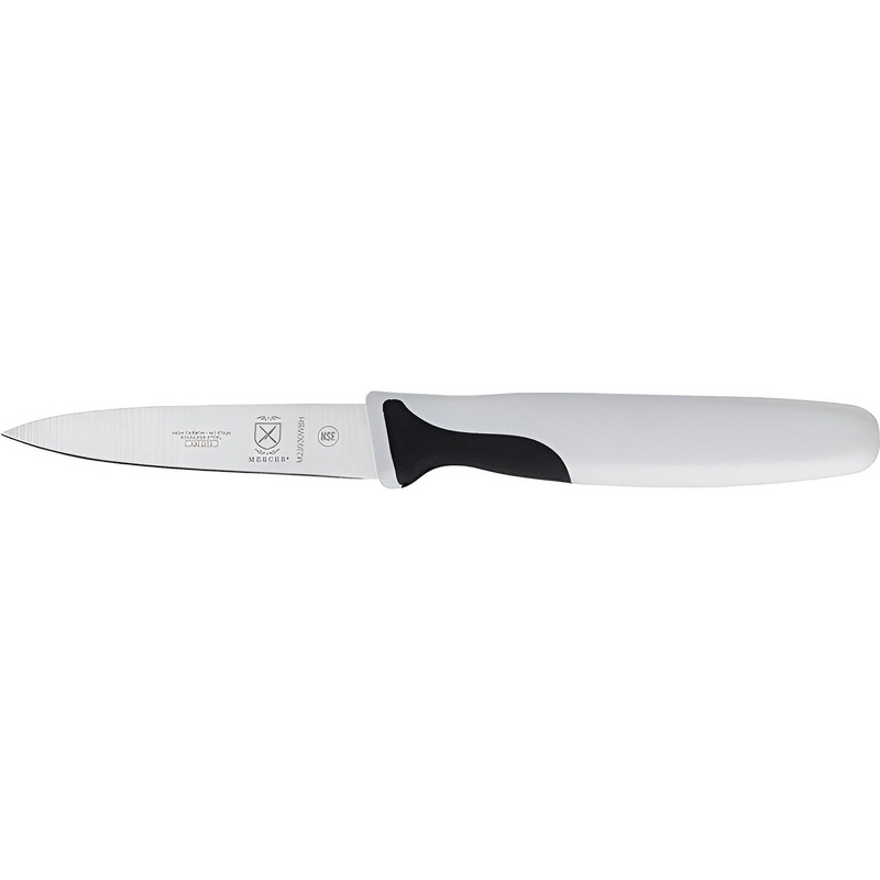 Mercer - 3" Japanese Steel Slim Paring Knife with White Handle - M23930WBH