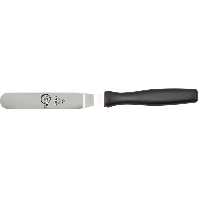 Mercer - 4.25" Stainless Steel Black Offset Spatula in Bulk - M18830