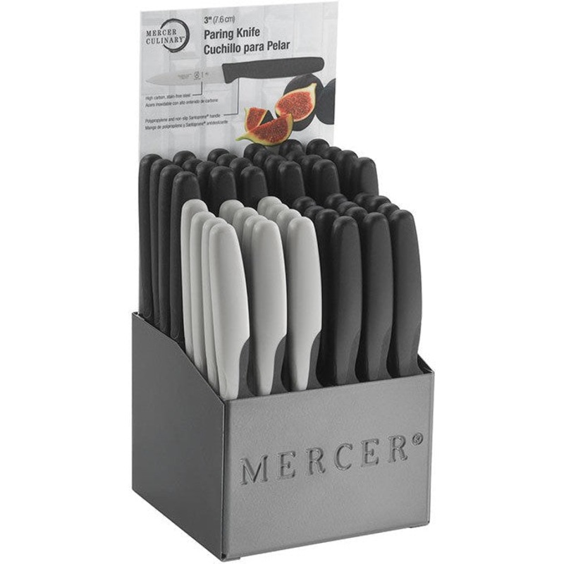Mercer - Japanese Steel Black and Gray 4 Compartment Paring Knife Display - M23943