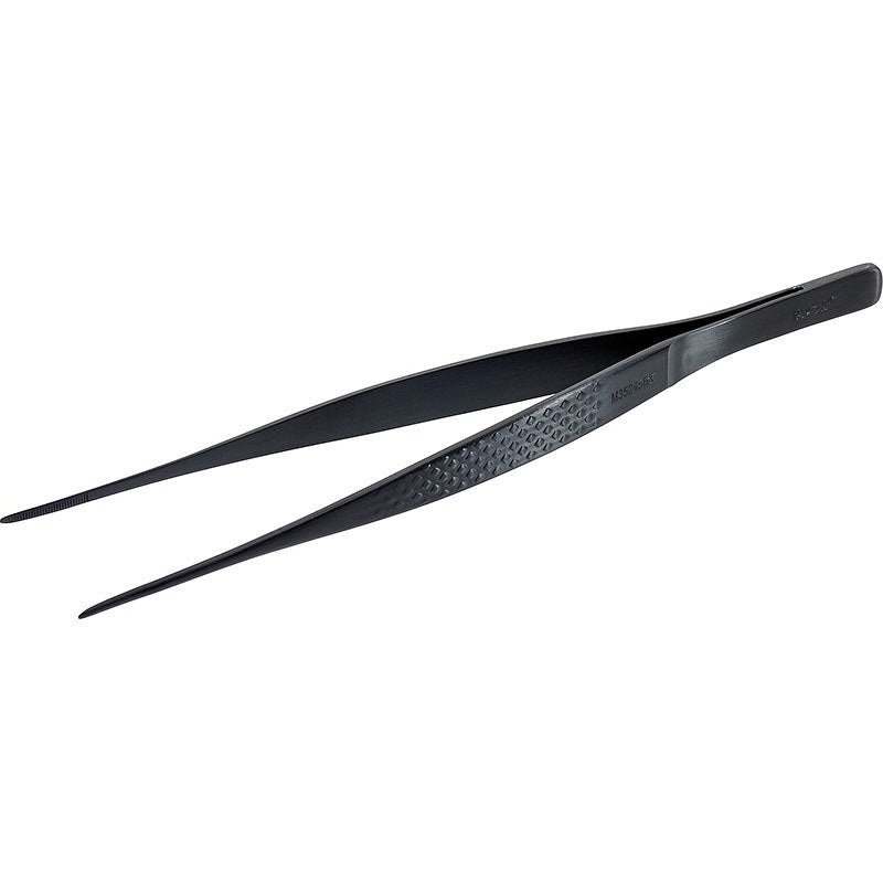 Mercer - Precision Plus 6.1" Black Stainless Steel Fine Tip Straight Tong - M35245BK