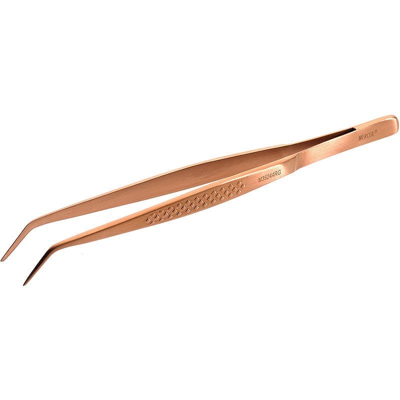 Mercer - Precision Plus 6.1" Rose Gold Stainless Steel Fine Tip Curved Tong - M35244RG