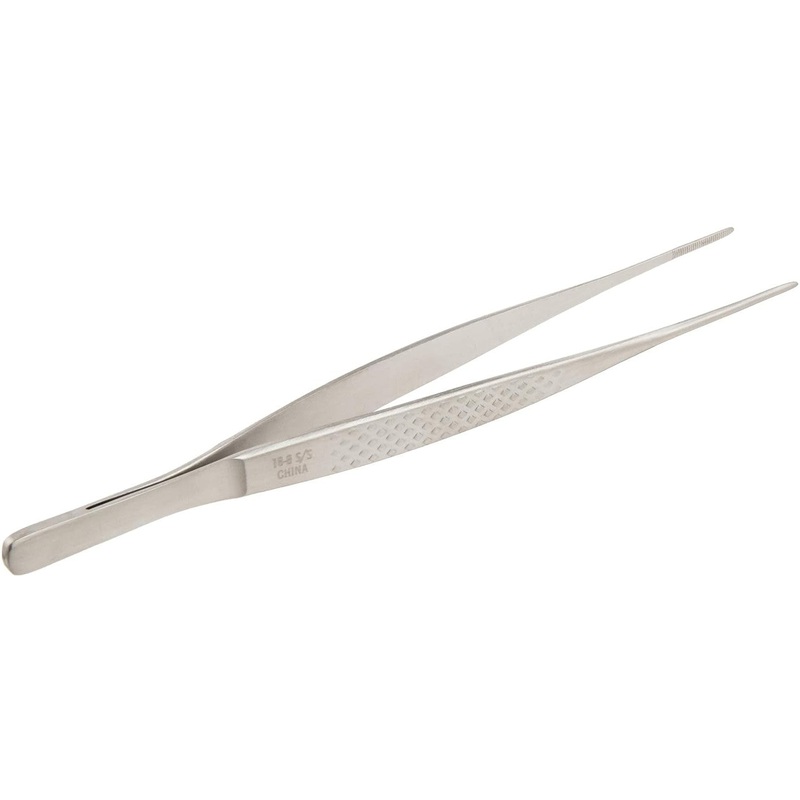 Mercer - Precision Plus 6.1" Stainless Steel Fine Tip Straight Tong - M35245