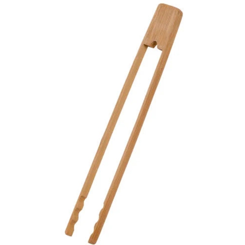 Joyce Chen - 11" Burnished Bamboo Tongs With Serrated Teeth - J33-2047