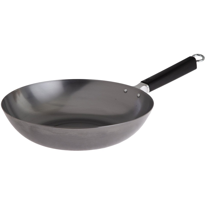 Joyce Chen - Professional Series 12" Carbon Steel Stir Fry Pan With Phenolic Handle - J22-0050