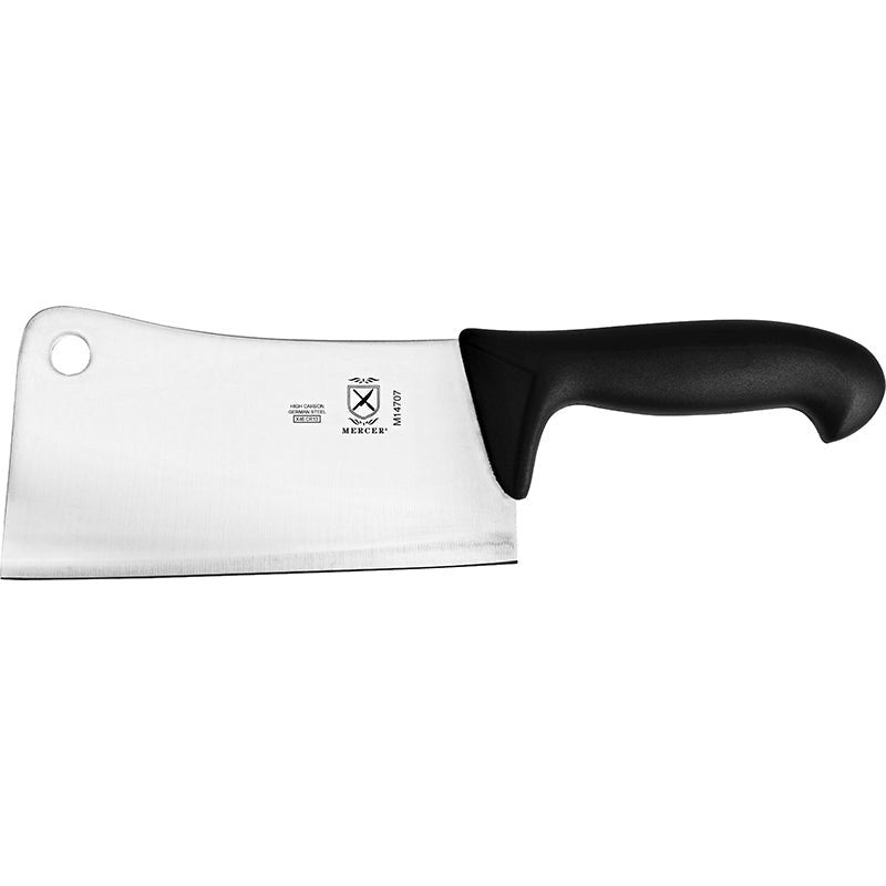 Mercer - 7" German Steel Kitchen Cleaver with Black Handle - M14707