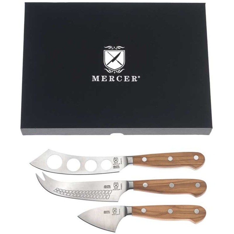 Mercer - German Steel Cheese Knife Olive Wood Handle Pack Of 3 - M23608OL