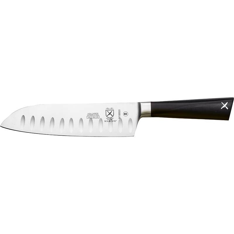 Mercer - Zum 7" German Steel Santoku Knife with Black Handle - M19050