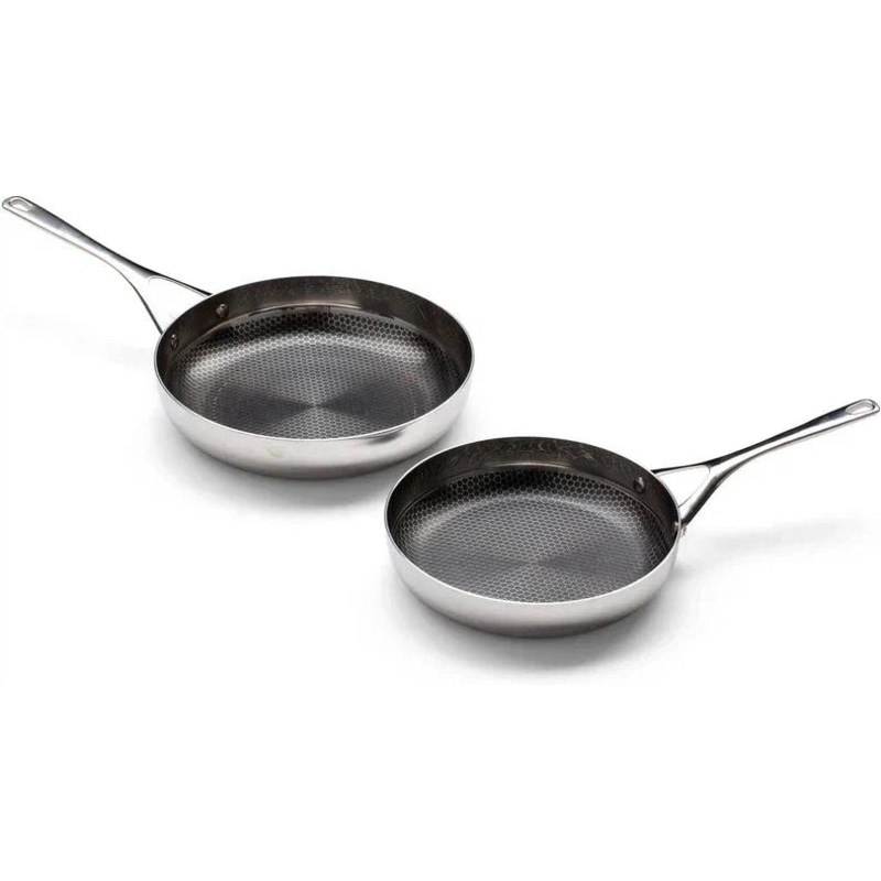 Crowd Cookware - 9" + 11" The Blackbeard Stainless Steel Frying Pans (24 + 28 cm) - 77680