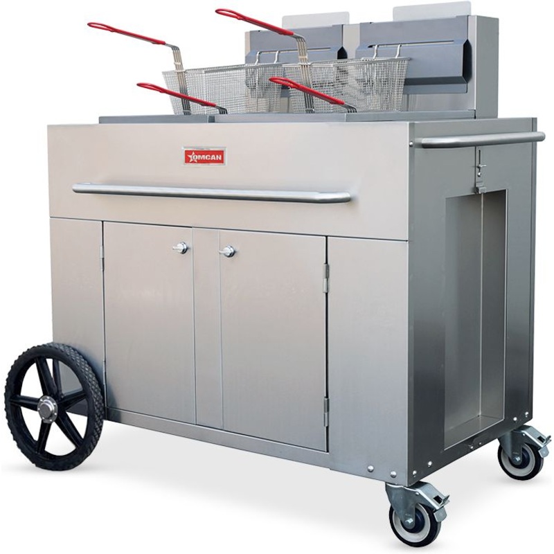 Omcan - 35-40 lb Propane Gas Double Tank Outdoor Portable Fryer - CE-CN-DOF LP