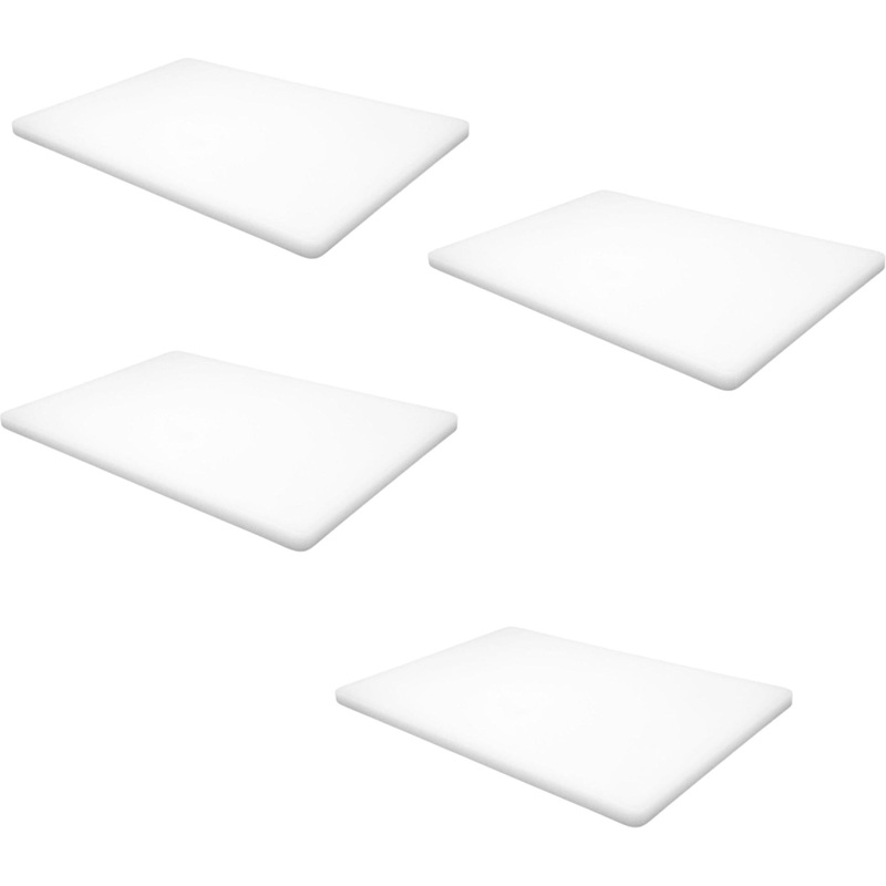 Omcan - 1" White Polyethylene Customised Cutting Board, Pack of 4 - 10544