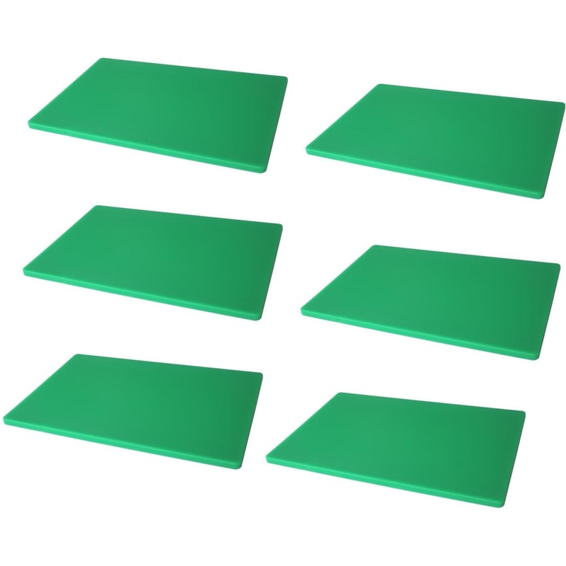 Omcan - 0.5" Green Polyethylene Customised Cutting Board, Pack of 6 - 20363