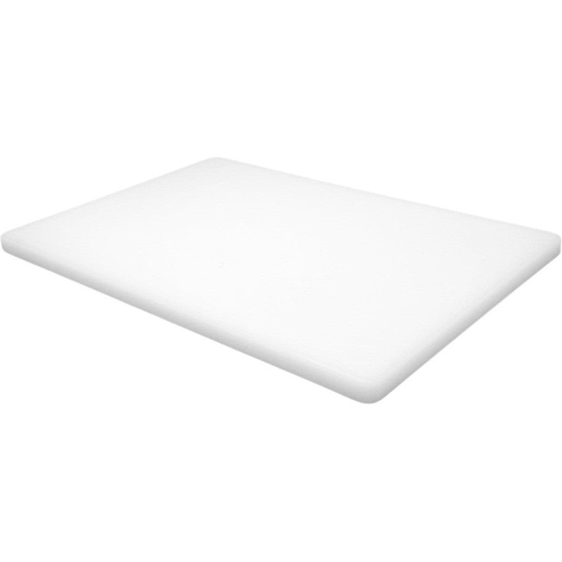 Omcan - 6 x 10 x 0.75 Polyethylene White Cutting Board, Pack of 40 - 41417