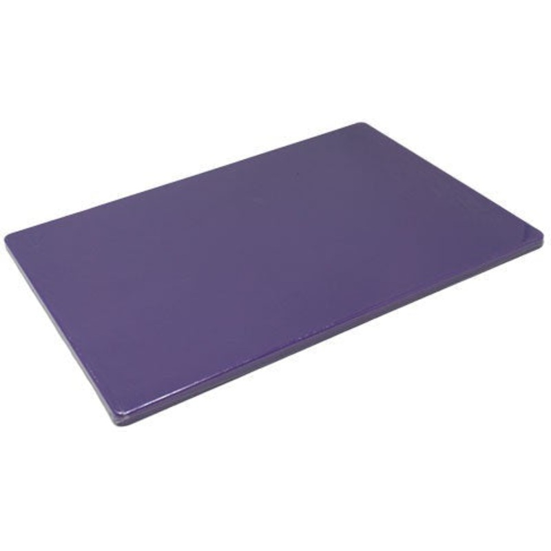 Omcan - 15" x 20" x 0.50" Polyethylene Purple Rigid Cutting Board, Pack of 12 - 44276