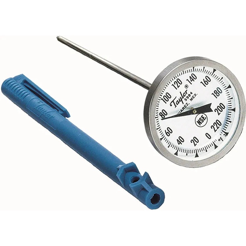 Taylor - 1.75" Blue Dial Type Meat Thermometer with 5" Stem - 5984J