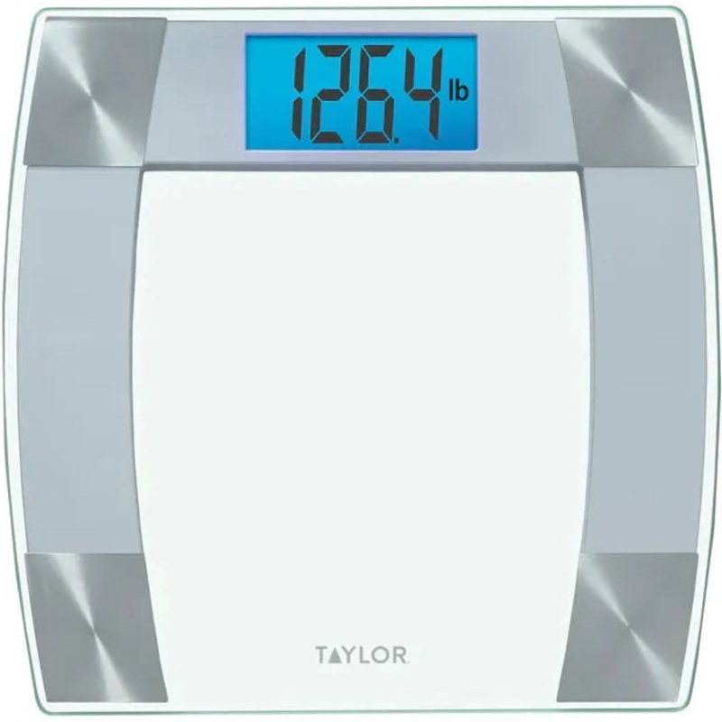 Taylor - 12.4" Clear Glass Digital Glass Scale - 5283423