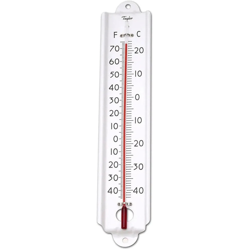 Taylor - 12" Clear Cold / Dry Storage Wall Thermometer - 1106J